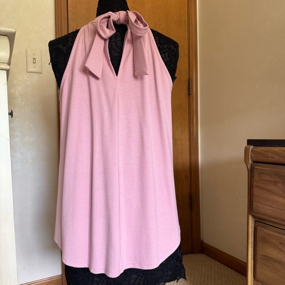 Gibson Soft Pink Rosewood Sleeveless Halter Relaxed Fit Top Medium - Picture 13 of 14